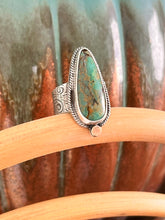 Load image into Gallery viewer, Happy Variscite Wide Band Ring with 14K Gold accent - Size 11 1/2