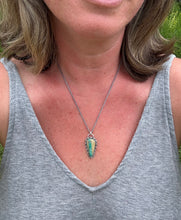 Load image into Gallery viewer, Handmade Sterling Silver Royston Ribbon Turquoise Necklace