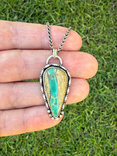 Load image into Gallery viewer, Handmade Sterling Silver Royston Ribbon Turquoise Necklace