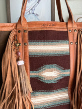 Load image into Gallery viewer, Handmade Fawn Brown and Rose Quartz Leather Clip Tassel Keychain