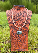 Load image into Gallery viewer, Blue Tide Seam Agate Sterling Silver Pendant | Handmade Leather Necklace
