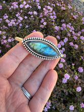 Load image into Gallery viewer, Labradorite Sterling Silver Cuff Bracelet