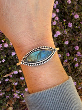 Load image into Gallery viewer, Labradorite Sterling Silver Cuff Bracelet