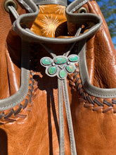 Load image into Gallery viewer, Handmade Sterling Silver Tyrone Turquoise Bag Bolo