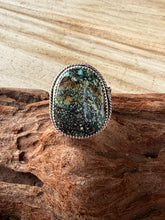 Load image into Gallery viewer, Nevada Variscite Moutainscape Ring - Size 11 (will fit more like size 10 due to wide band)