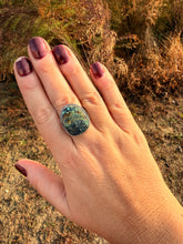 Load image into Gallery viewer, Nevada Variscite Moutainscape Ring - Size 11 (will fit more like size 10 due to wide band)