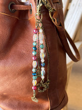 Load image into Gallery viewer, "The Most Magical Place on Earth" Handmade Gemstone Beaded Bag Charm Keychain, Purse Accessories