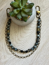 Load image into Gallery viewer, Handmade Gemstone Beaded Bag Necklace - Sling Strand