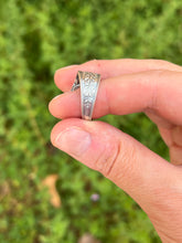 Load image into Gallery viewer, Handmade Vintage Up-Cycled Sterling Silver 1896 Spoon Ring with Lapis
