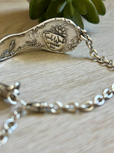 Load image into Gallery viewer, Handmade Vintage Up-Cycled Sterling Silver 1901 Spoon Bracelet with C & T Variscite