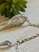 Load image into Gallery viewer, Handmade Vintage Up-Cycled Sterling Silver 1896 Spoon Bracelet with Gem Silica