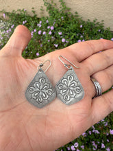 Load image into Gallery viewer, Hand Stamped Sterling Silver Lightweight Earrings