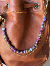 Load image into Gallery viewer, Handmade Gemstone Beaded Bag Necklace - Sling Strand