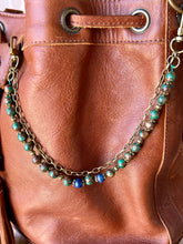 Load image into Gallery viewer, Handmade Gemstone Beaded Bag Necklace - Sling Strand