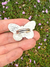 Load image into Gallery viewer, Hand Stamped Blue Moon Turquoise Butterfly Ring - Size 8.5