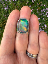 Load image into Gallery viewer, Aurora Opal Himalayan Crystal Doublet Ring - Size 7.75