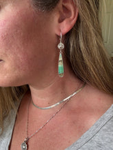Load image into Gallery viewer, Petrified Opalized Wood Leverback Earrings with Sand Dollar Accents