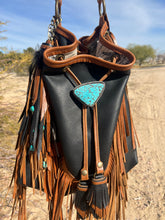 Load image into Gallery viewer, Handmade Sterling Silver Number 8 Turquoise Bag Bolo
