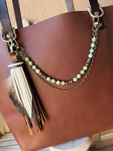 Load image into Gallery viewer, Handmade Genuine Peruvian Turquoise Beaded Bag Necklace - Sling Strand