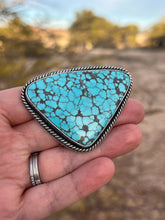 Load image into Gallery viewer, Handmade Sterling Silver Number 8 Turquoise Bag Bolo