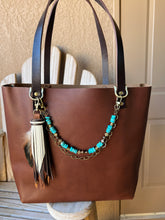 Load image into Gallery viewer, Handmade Genuine Turquoise Beaded Bag Necklace - Sling Strand