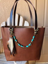 Load image into Gallery viewer, Handmade Genuine Turquoise Beaded Bag Necklace - Sling Strand