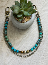 Load image into Gallery viewer, Handmade Genuine Turquoise Beaded Bag Necklace - Sling Strand
