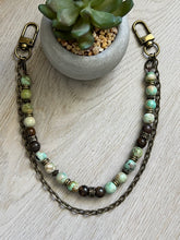 Load image into Gallery viewer, Handmade Genuine Peruvian Turquoise Beaded Bag Necklace - Sling Strand