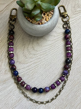 Load image into Gallery viewer, Handmade Gemstone Beaded Bag Necklace - Sling Strand