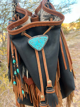 Load image into Gallery viewer, Handmade Sterling Silver Number 8 Turquoise Bag Bolo