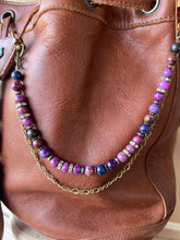 Load image into Gallery viewer, Handmade Gemstone Beaded Bag Necklace - Sling Strand