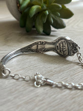 Load image into Gallery viewer, Handmade Vintage Up-Cycled Sterling Silver Spoon Bracelet with Carico Lake Turquoise