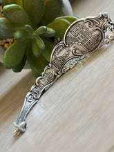 Load image into Gallery viewer, Handmade Vintage Up-Cycled Sterling Silver Souvenir State Spoon Bracelet NEW YORK
