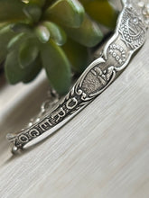 Load image into Gallery viewer, Handmade Vintage Up-Cycled Sterling Silver Souvenir State Spoon Bracelet OREGON