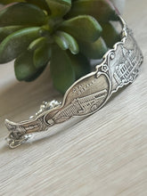 Load image into Gallery viewer, Handmade Vintage Up-Cycled Sterling Silver Souvenir State Spoon Bracelet PENNSYLVANIA