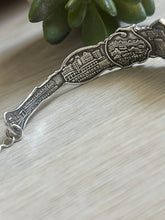 Load image into Gallery viewer, Handmade Vintage Up-Cycled Sterling Silver Souvenir State Spoon Bracelet PENNSYLVANIA