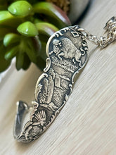 Load image into Gallery viewer, Handmade Vintage Up-Cycled Sterling Silver Souvenir State Spoon Bracelet BUFFALO, NY