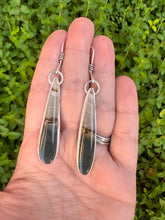 Load image into Gallery viewer, Sterling Silver Cripple Creek Picture Jasper Dangle Earrings