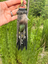 Load image into Gallery viewer, Handmade long cowhide leather clip tassel
