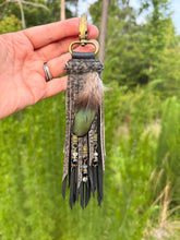 Load image into Gallery viewer, Handmade long cowhide leather clip tassel