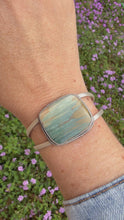 Load and play video in Gallery viewer, Sterling Silver Gary Green Jasper Cuff Bracelet