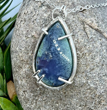 Load image into Gallery viewer, Handmade Sterling Silver Purple Moss Agate Pendant Necklace