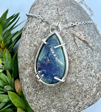 Load image into Gallery viewer, Handmade Sterling Silver Purple Moss Agate Pendant Necklace
