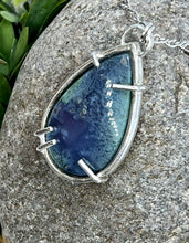 Load image into Gallery viewer, Handmade Sterling Silver Purple Moss Agate Pendant Necklace