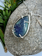Load image into Gallery viewer, Handmade Sterling Silver Purple Moss Agate Pendant Necklace