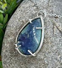 Load image into Gallery viewer, Handmade Sterling Silver Purple Moss Agate Pendant Necklace