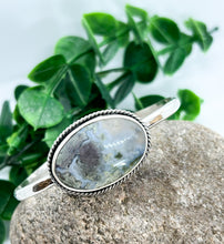 Load image into Gallery viewer, Handmade Sterling Silver Moss Agate Cuff Bracelet