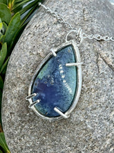 Load image into Gallery viewer, Handmade Sterling Silver Purple Moss Agate Pendant Necklace