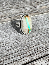 Load image into Gallery viewer, Handmade Sterling Silver Royston Ribbon Turquoise Ring