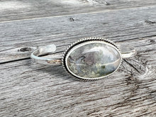Load image into Gallery viewer, Handmade Sterling Silver Moss Agate Cuff Bracelet